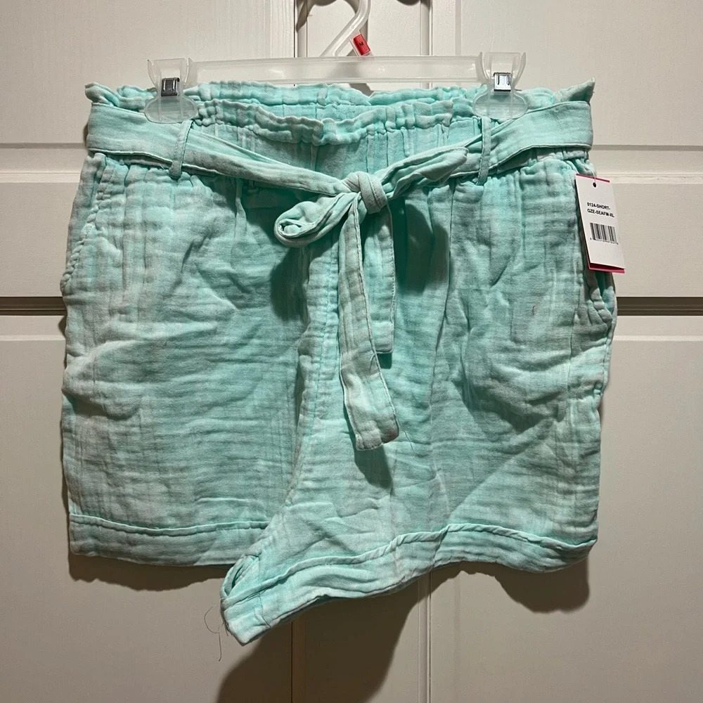 Simply Southern Seafoam Gauze Shorts Size XL